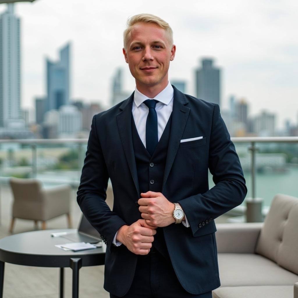 Christian Langel auf einem Balkon