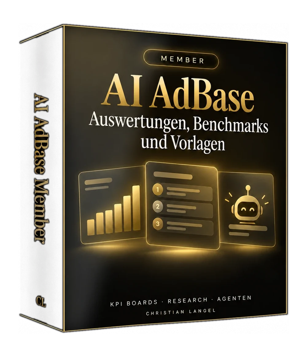 Produktbox AI AdBase Member im Schwarz/Gold-Design